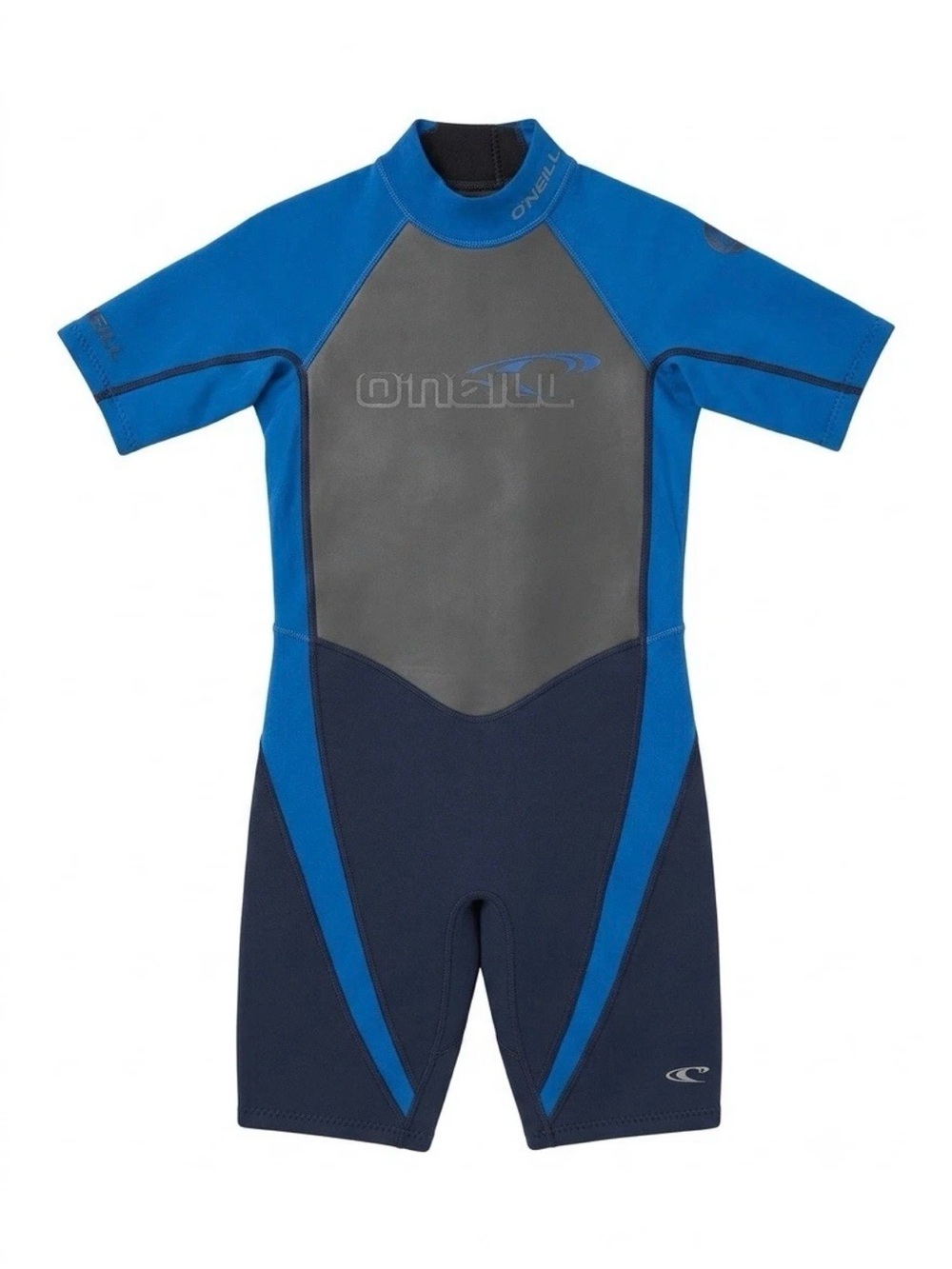 O'Neill Kids Blue, Gray & Navy Short Sleeve Rashguard Wetsuit